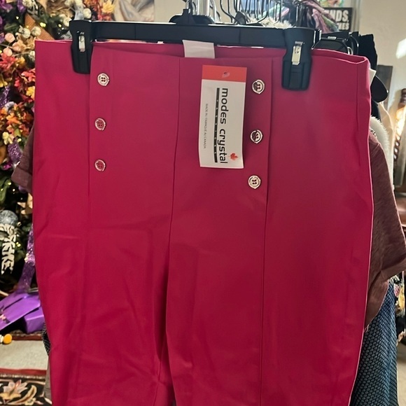 NWT size 14 hot pink career ready women’s pants by modes crystal - Picture 1 of 6